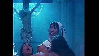 Asian Nun Subjugation - Kyoko & Shelena Threesome Sex